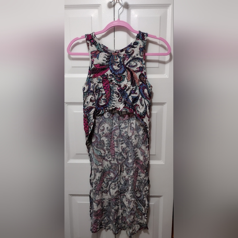Hot Gal Paisley Printed Hi-Lo Top Small